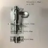 Trinco de porta de serviço pesado galvanizado com cabeça de coelho, tranca de parafuso grande com chave, 115 mm / 168 mm, trinco de fechadura de ferro para móveis