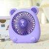 Mini ventilador de escritorio de oso lindo de dibujos animados, larga duración, tres velocidades, viento fuerte, carga USB, ventilador pequeño de mano