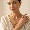 Collar de Acero Inoxidable Transfronterizo con un Elegante y Único Colgante de Esmalte, Diseño Exquisito, Cadena de Clavícula Versátil y de Moda