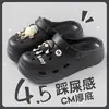 Zapatos perforados de suela gruesa para mujer, calzado de verano para exteriores, nuevos zapatos de playa antideslizantes 2026 (como pisar algo suave) Pantuflas de media punta cerradas para dama