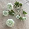 5 cabeças flocado pequena beleza crisântemo de mil camadas decoração de casamento arranjo de flores fileira de chão flor sala de estar exposição Hot Wheels flor artificial atacado