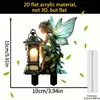 Amazon Floresta Verde Anjo com Asas Acrílico Plano 2D Decoração de Vaso de Flores para Jardim Transfronteiriço