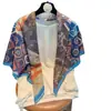 Bufanda Versátil Francesa Retro Moda Simple Protección Solar Exterior Ropa Exterior Personalizada Bufanda de Seda de Gama Alta Versátil Bufanda Cuadrada