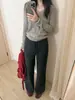 Calças de cintura alta, modeladoras, escovadas, levemente pantalona para mulheres, nova coleção outono/inverno 2026, corte justo, elásticas, calças esportivas, calças de moletom modeladoras H090701