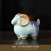 Três Ovelhas Ornamentais para Prosperidade, Hall de Entrada e Mesa de Chá Estilo Zen Chinês, Presente de Inauguração de Casa Nova, Presente do Ano da Ovelha