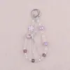 Llavero de Flor con Cuentas de Cristal Multicolor Exquisito Moda Colgante Distintivo Todo-partido Joyería de Moda Necesario