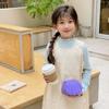 Bolsa de Concha Fofa para Meninos e Meninas, Mini Bolsa de Ombro Simples Estilosa de Cor Pura para Crianças, Nova Bolsa de Corrente para Crianças 2025