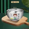 Fábrica de Origen Comida Familiar para Compartir Juego de Tazones Familiares Hogareño Acero Inoxidable de Grado Alimenticio Niños Bebé Comiendo Anti-quemaduras