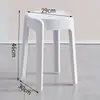 Bancos de plástico engrosados para uso doméstico, apilables, adecuados para mesas de comedor, como sillas de repuesto o como sillas de molino de viento/taburetes de remolino