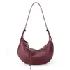 Bolsa Feminina de Couro Genuíno Estilo 2026, Bolsa Feminina Elegante e da Moda, Bolsa em Formato de Croissant, Bolsa Transversal Versátil e Estilosa
