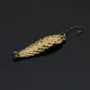 Isca artificial, spinnerbait, sanguessuga olho de sangue, multi-peso, anzol com cabeça de chumbo, spinnerbait de liga de zinco dourado e prateado, isca luminosa em formato de colher, atacado