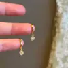 Brincos Pequenos de Bola com Zircônia Brilhante, Banhados a Ouro 18K em Prata de Lei S925, Elegantes e Simples, Versáteis para o Dia a Dia, Brincos de Nicho