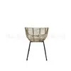 Silla Exterior de Ratán Estilo Nórdico para Balcón de Casa de Huéspedes Cafetería, Asiento de Ocio Hueco, Mesa y Silla Tejidas de Ratán PE