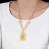 Colar Cordão para Suéter Estilo Chinês Novo, Tecido à Mão, Fivela de Liberação Rápida, Contas Dzi em Linha Única, Cordão de Vidro para Thangka, Estilo Chinês, Nicho