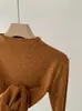 Camisa T-shirt Omalai Gola Alta Pequena Forrada com Fleece Estampa de Coração Escovado Slim Fit Manga Longa Camada Interna para Mulheres 5687