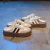 Chinelos Femininos Abertos para Uso Externo, Novos Meio-Chinelos Femininos de Solado Grosso 2026, Calçados Slip-On de Primavera e Verão para Mulheres