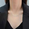 Collar brillante de estrellas para mujer, cadena súper brillante para suéter, estilo frío de otoño e invierno de Ins, cadena de hueso de serpiente Chopin, candado versátil