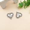 1 colgante de aleación de amor, accesorios de joyería, collar de cuentas, pulsera, plata antigua retro con forma de corazón.