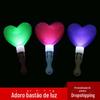 Fábrica colorida amor brilho stick concerto deve ajudar LED em forma de coração stick bar cheer adereços brinquedos infantis