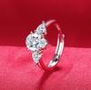 Anillo de gota de agua de moissanita de imitación simple y moderno para mujer, diseño de nicho de alta calidad con microincrustaciones, joyería de mano elegante y ligera de lujo.