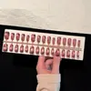 Uñas postizas hechas a mano estilo celebridad de internet Uñas postizas con acabado que realza el blanco Pegatinas de arte de uñas removibles Uñas para fotos diarias