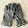 Nuevos guantes de otoño e invierno para hombre, para montar al aire libre, de cuero PU, calentamanos, con felpa, de canalé de tres líneas y tres vías, compatibles con pantalla táctil