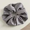 Estilo Coreano Cor Sólida Textura de Cetim Elástico de Cabelo Intestino Grosso Flor de Cabelo para Rabo de Cavalo Baixo Brilhante Acessório de Cabelo Versátil Corda de Cabelo para Mulheres