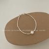 Pulseira Minimalista de Pérolas Shijia Incrustadas em Prata, Estilo Luxo Leve, Joia Sofisticada, Acessório de Nicho, Estilo Cool para Mulheres