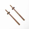 Hashis de madeira maciça, feitos de madeira de asa de galinha crua, estilo japonês, hashis naturais, adequados para uso adulto, utensílios de cozinha, sem pintura e sem cera.