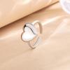 Anillo Suave de Corazón Tridimensional para Mujer, Dulce y Único Estilo Ins, Artesanía Pulida Galvanizada, Anillo Versátil de Alto Nivel para el Dedo Índice