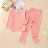 Conjunto de Ropa Térmica de Cachemir y Seda para Niños Mayores, Ropa Térmica para Estudiantes de Secundaria, Pijamas, Conjunto de Ropa Interior Térmica de Invierno para Niños y Niñas