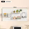 Tablero de Pegboard de Escritorio Colgante Hardware de Pared Metálico Tablero de Herramientas Estante de Pared Estante de Almacenamiento de Acero Inoxidable Agujero Redondo