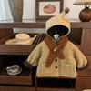 Novo Elfo Estilo Fada da Tongxing Yuan! Casaco de Lã Estilo Coreano Original com Forro de Algodão para Bebês Meninas, Roupa de Exterior Grossa e Estilosa