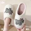 Nuevas zapatillas de algodón con dibujos de animales para pareja, de otoño e invierno, para el hogar, antideslizantes, para interiores, venta al por mayor