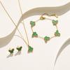 Popular set de tres piezas de mariposa collar simple de mariposa Mori aretes de botón pulsera traje comercio electrónico transfronterizo superventas