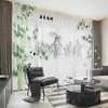 Novas Cortinas e Cortinas Voil de Estilo Chinês para Sala de Estar e Quarto, Cortina Clássica de Bambu de Estilo Chinês, Isolamento Térmico, Proteção Solar, Cortinas Voil para Sacada para Janelas Salientes