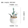 Zibo Artesanato de Vidro Enfeites Boshan Vidro Planta Verde em Vaso Bambu Estilo Chinês Decoração de Mesa Presente