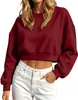 2026 Amazon Primavera y Otoño Tops de Manga Larga para Mujer Elegantes y Casuales Tops Cortos de Cuello Redondo Venta al por Mayor