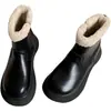 Botas de Nieve de Suela Gruesa para Mujer 2026 Nuevo Estilo de Invierno Forradas de Felpa Calientes Engrosadas Zapatos de Algodón Antideslizantes Impermeables Botas Martin Botines