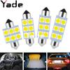 Yade carro levou luz de teto duplo apontou 5050 6SMD luz do carro luz de leitura luz do carro luz da placa de licença