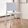 Silla de Plástico con Respaldo, Silla de Comedor para Ocio, Silla de Plástico Moderna Engrosada Simple para el Hogar