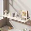 Prateleira de parede, tábua de madeira reta, estante flutuante para sala de estar e cabeceira, prateleira de armazenamento de parede