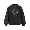 Sudadera con capucha de cuello redondo para hombre, estampado de letras creativas y retrato, tendencia de calle americana, suéter holgado, ropa deportiva, otoño