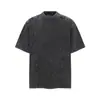 Jia Yi Ku 2026 Nueva Marca Americana de Moda Urbana Diseño Estructurado Camiseta Vintage Lavada Desgastada Manga Corta Camisa Básica