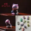 Sandália Laca de Sândalo Pintada Gatinho Fofo Artesanato em Madeira Peças Manuais Decorações para Casa e Escritório Escultura em Madeira
