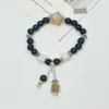 Pulsera de Cerámica Jingdezhen Nueva Pulsera de Cerámica China Joyería Estudiante Estilo Tíbet Cuerda Trenzada a Mano Puesto Regalo para Estudiante