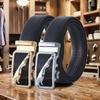 Nuevo Cinturón de Aleación para Hombre con Hebilla Automática Negocio Versátil Cinturón de Hombre Jaguar Cinturón de Moda para Jeans de Edad Media y Joven