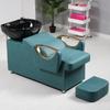 Cama de Lavado Semi-Reclinable al por Mayor para Salones de Belleza, Cama para Cortar y Lavar el Cabello, Sillón de Lavado para Salón de Belleza, Cama de Terapia Capilar con Masaje