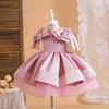 Amazon Nuevo Vestido Infantil Vestido de Princesa de Satén con Lazo y Tirantes para Niñas Vestido de Banquete de Cumpleaños para Niños
