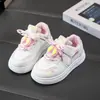 Zapatillas para niños, Estilo Nuevo Primavera 2026, Zapatillas Blancas de Piel, Zapatos Deportivos Bajos de Oficial Conejo, Zapatos Casuales para Niñas